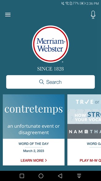 Merriam Webster Dictionary