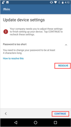 Company Portal手机端