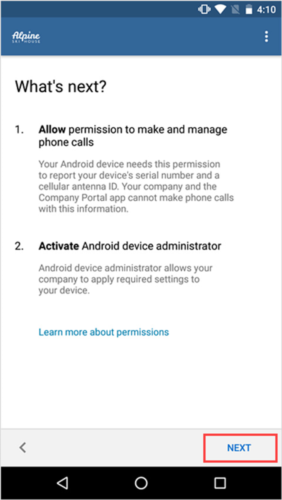 Company Portal手机端